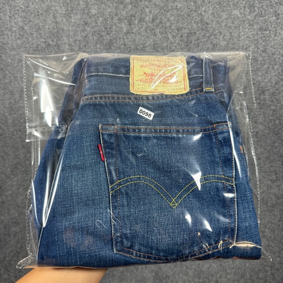 LEVIS 701 Big E Selvedge Denim Jeans Womens Size 28 LVC Rivets Capri 098 - Picture 16 of 16